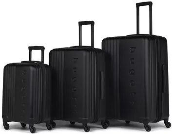 Bugatti The Classic Collection 3-Piece Hardside Spinner Luggage Set, Black, 3 Pc Set