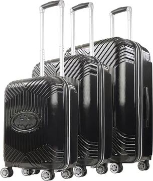 ful DC Comics Batman 3-Piece 3D Molded Hardside Spinner Luggage Set, Black, 3 Pc Set