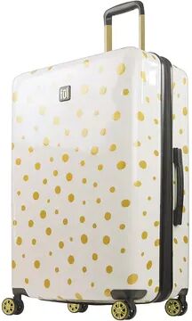 ful Impulse Mixed Dots Hardside Spinner Luggage, White, 26 INCH