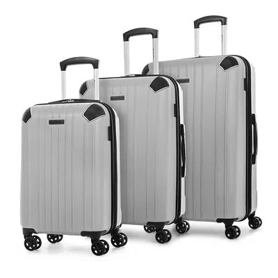 Swiss Mobility PVG Hardside 3-Piece Spinner Luggage Set, Silver, 3 Pc Set