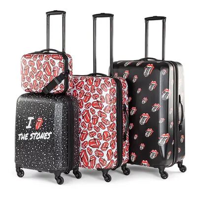 The Rolling Stones Collection 4-Piece Hardside Spinner Luggage Set, Multicolor, 4 PC SET