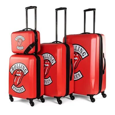 The Rolling Stones Collection 4-Piece Hardside Spinner Luggage Set, Multicolor, 4 PC SET