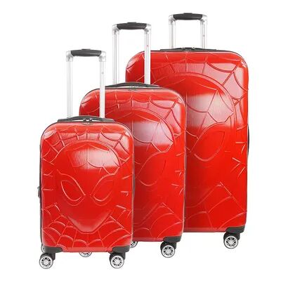 ful Marvel Spider-Man 3-Piece Hardside Spinner Luggage Set, Red, 3 Pc Set