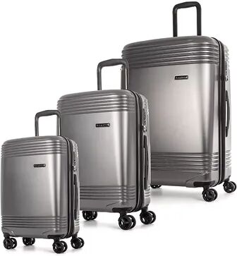 Bugatti Nashville Hard Side 3-Piece Luggage Set, Grey, 3 Pc Set