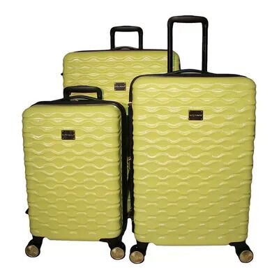 Kathy Ireland Maisy 3-Piece Hardside Spinner Luggage Set, Yellow, 3 Pc Set