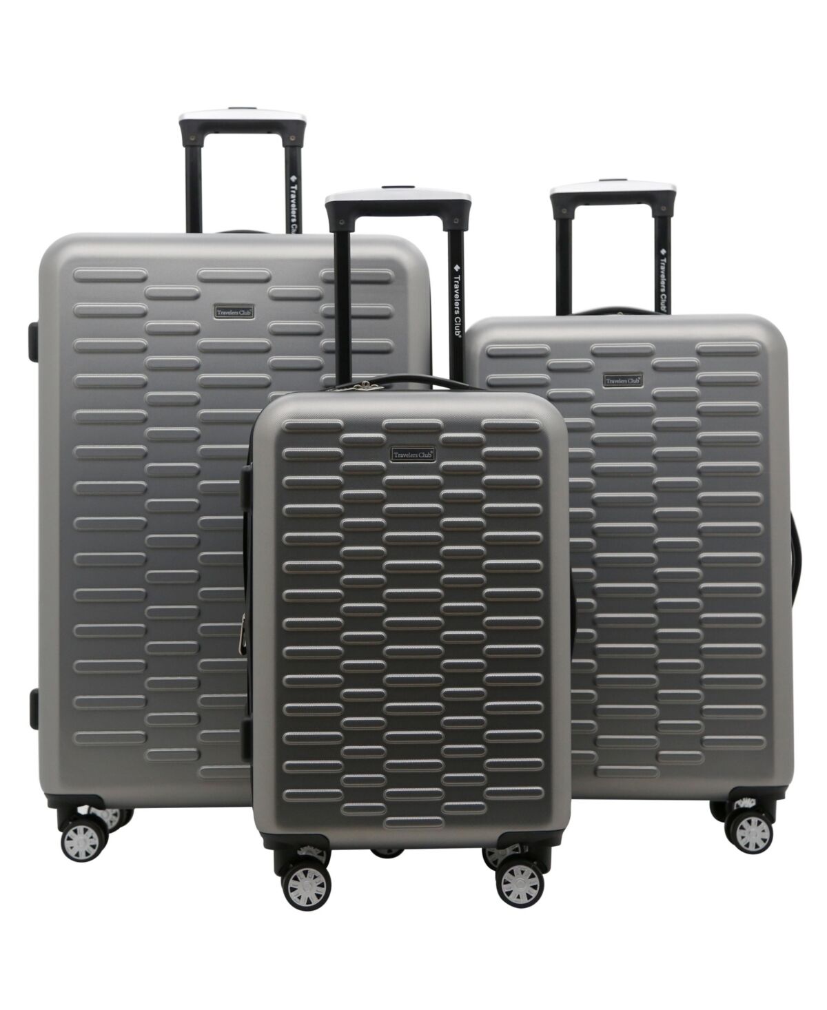 Travelers Club 3-Pc. Shannon Spinner Expandable Luggage Set - Sharkskin