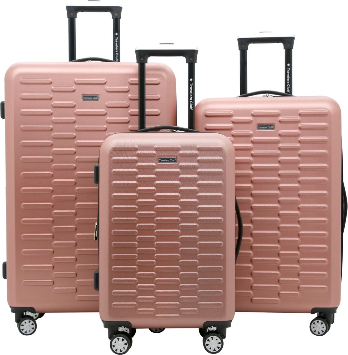 Travelers Club 3-Pc. Shannon Spinner Expandable Luggage Set - Rose Gold