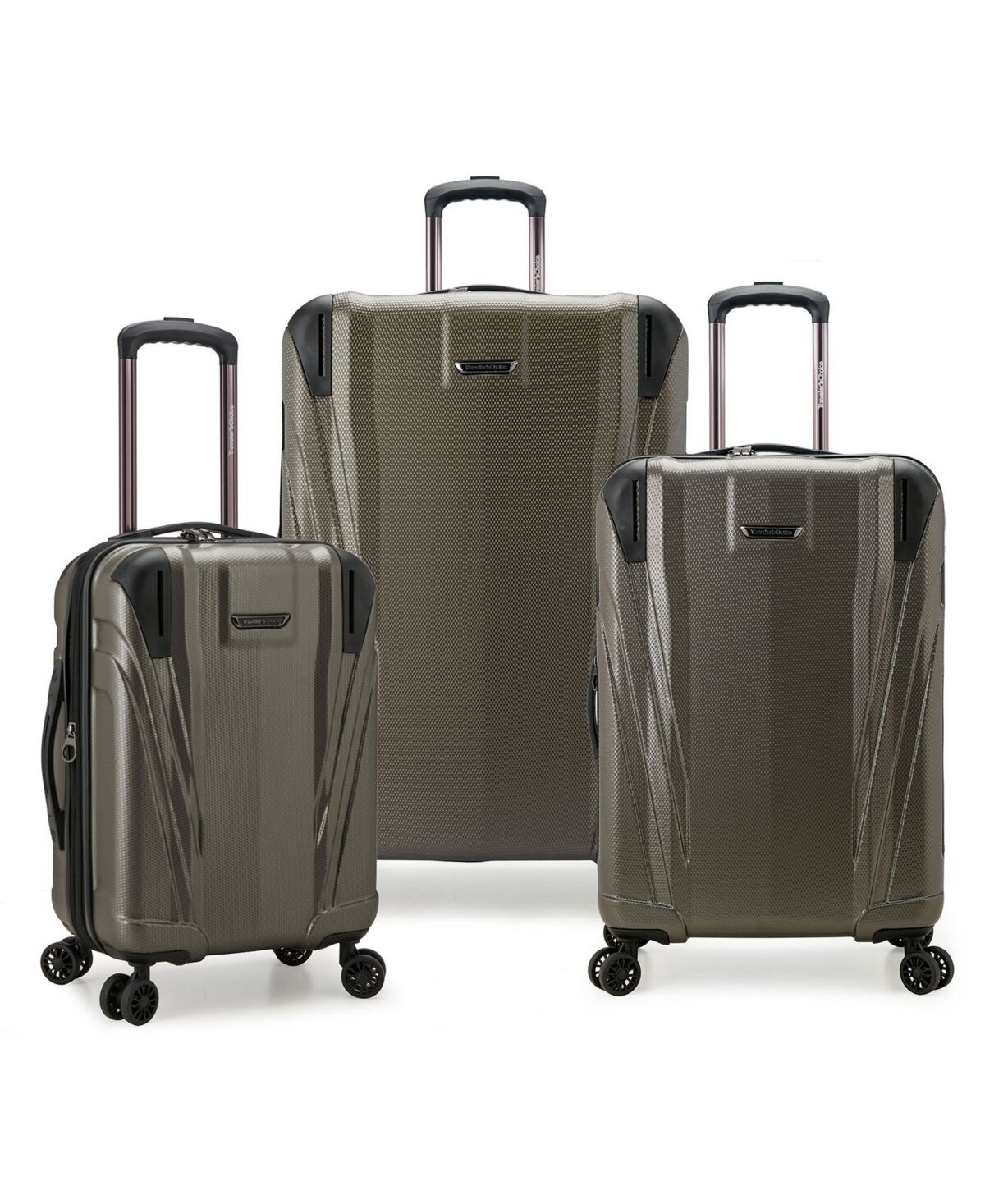 Traveler's Choice Valley Glen Hardside 3 Piece Luggage Set - Gray