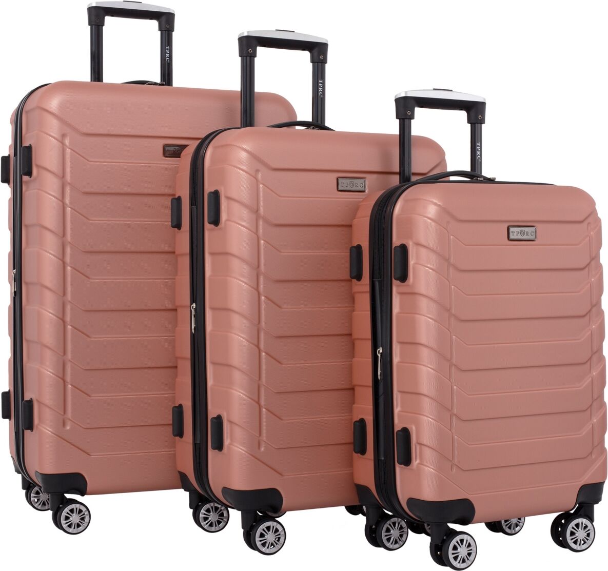 Travelers Club Madison 3-Pc Expandable Spinner Luggage Set - Rose Gold