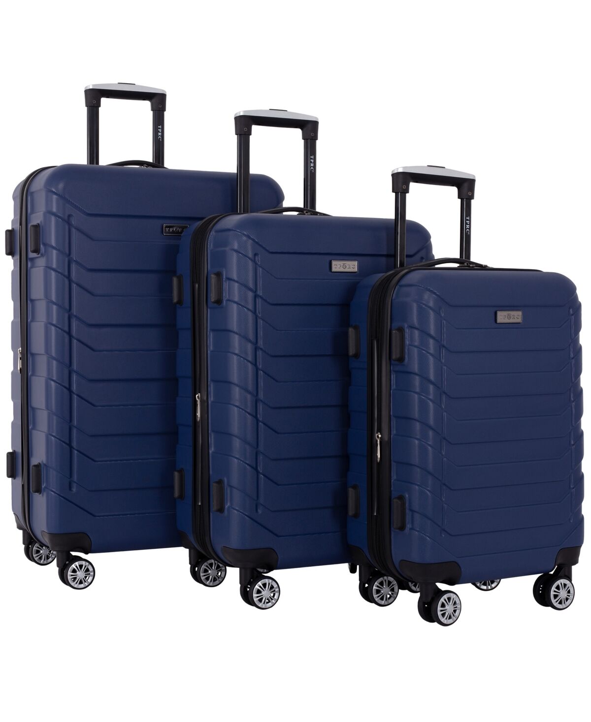 Travelers Club Madison 3-Pc Expandable Spinner Luggage Set - Navy
