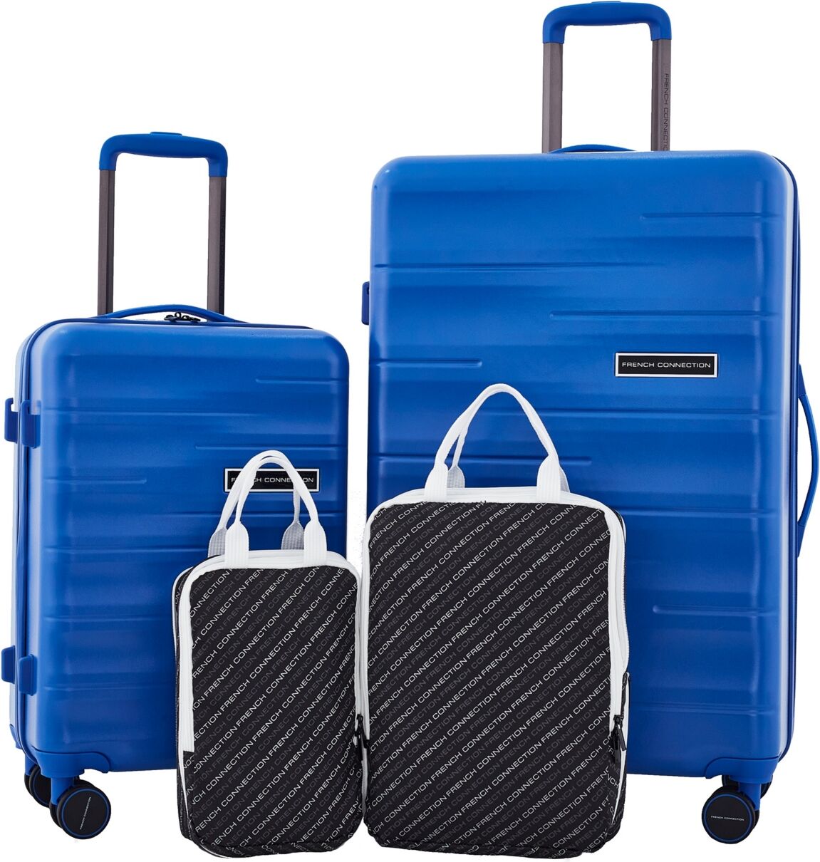 Travelers Club French Connection 4Pc Expandable Rolling Hardside Luggage Set - Blue Seastar