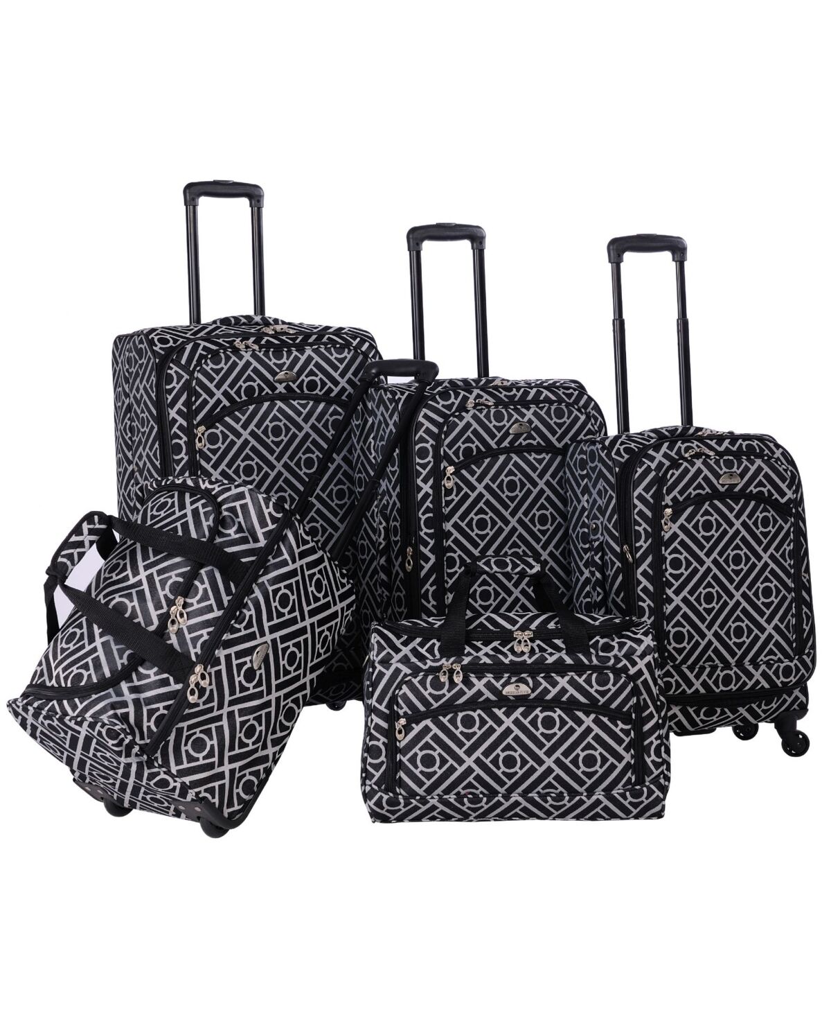 American Flyer Astor Collection 5 Piece Luggage Set - Black