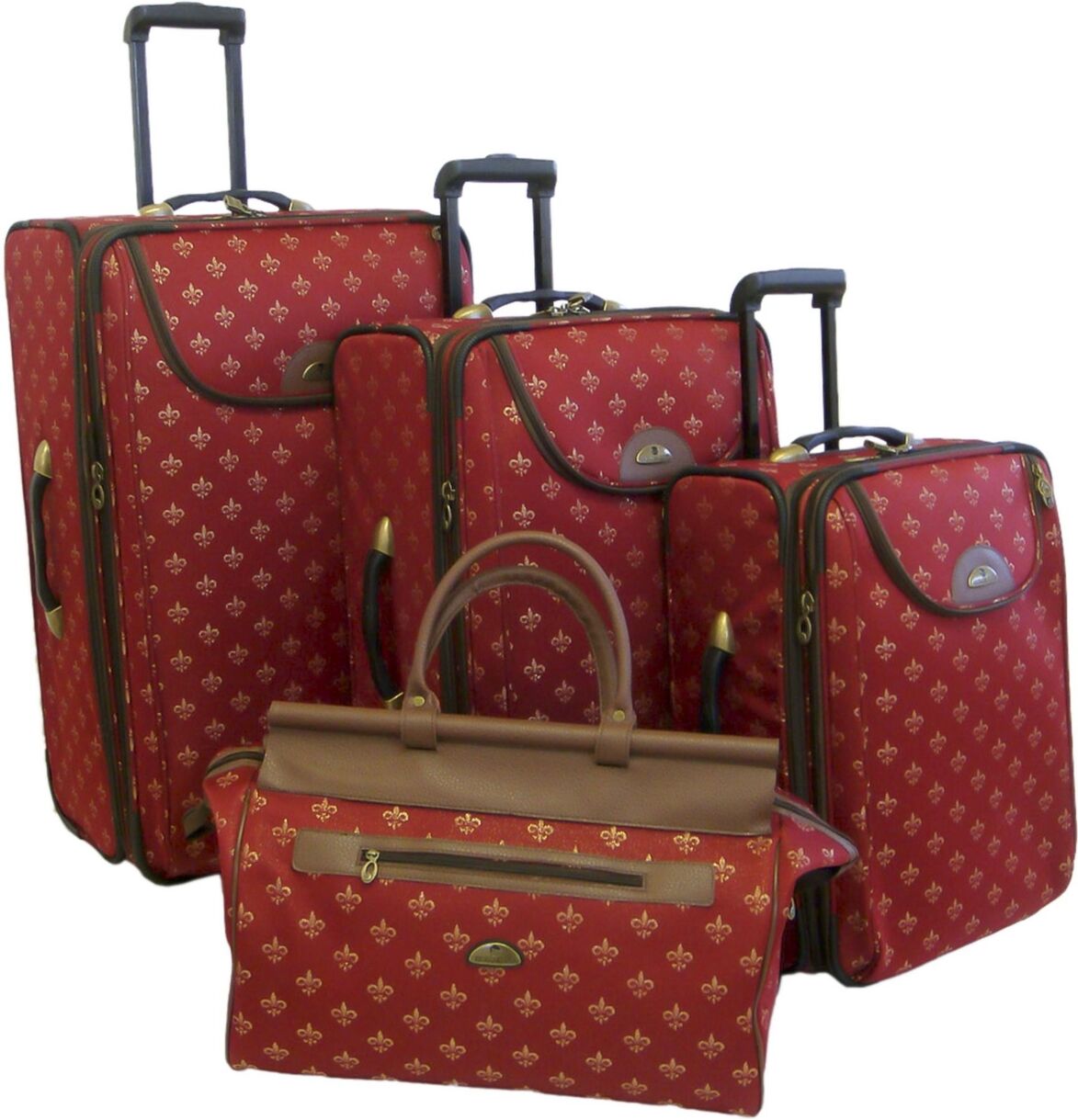 American Flyer Lyon 4 Piece Luggage Set - Red