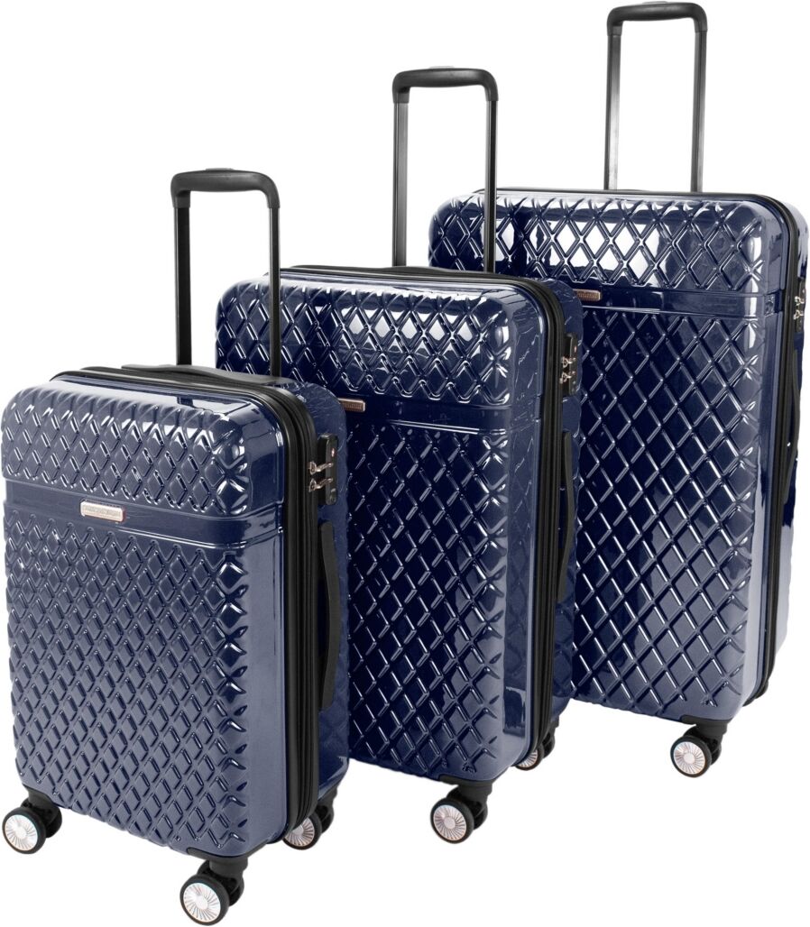 Kathy Ireland Yasmine 3-Piece Hardside Luggage Set - Navy