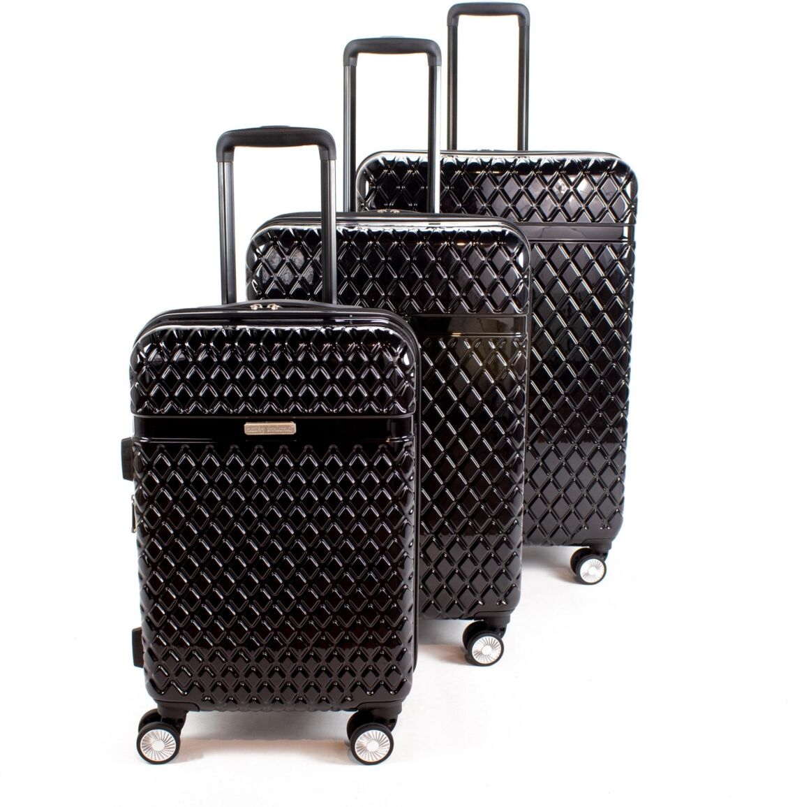 Kathy Ireland Yasmine 3-Piece Hardside Luggage Set - Black