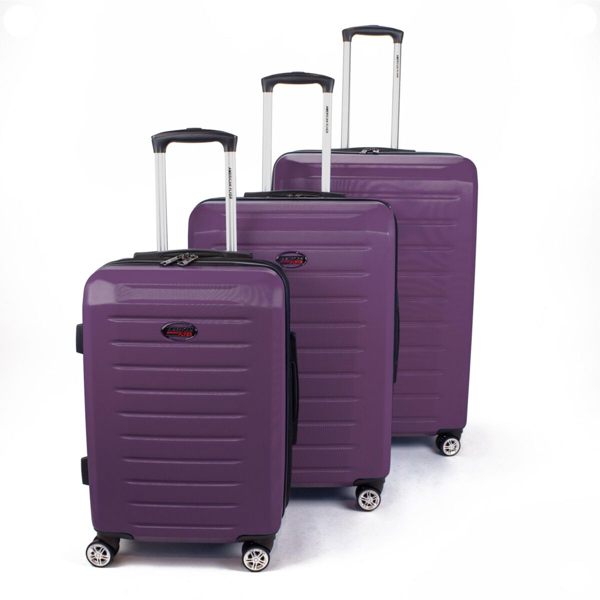 American Flyer Seger 3-Piece Hardside Luggage Set - Plum