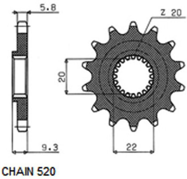 Ritzel SUNSTAR SUNF3B0-13