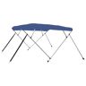 vidaXL Toldo Bimini de 4 arcos azul 243x180x137 cm