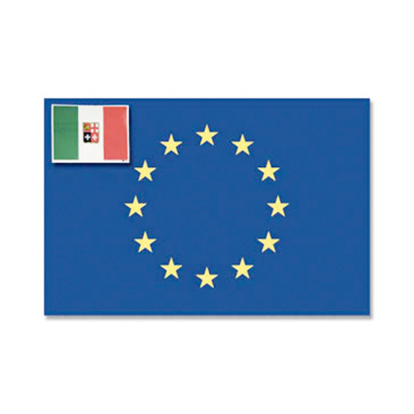 adria bandiere bandiera europa + italia in tessuto 20 x 30 cm.