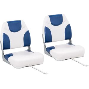 MSW Boat Seat - 2 pcs. - 50x42x51 cm - white-blue MSW-MBS-02