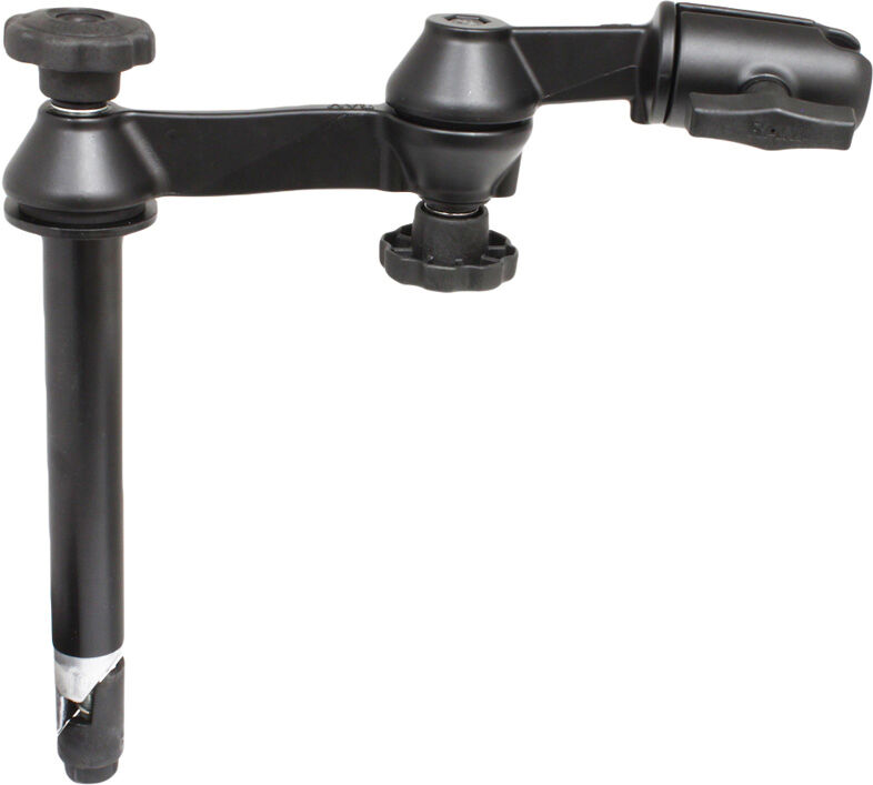 Photos - Fish Finder RAM Mount Double Swing Arm w/ 8" Male Tele-Pole - No Ball Base in Black 47