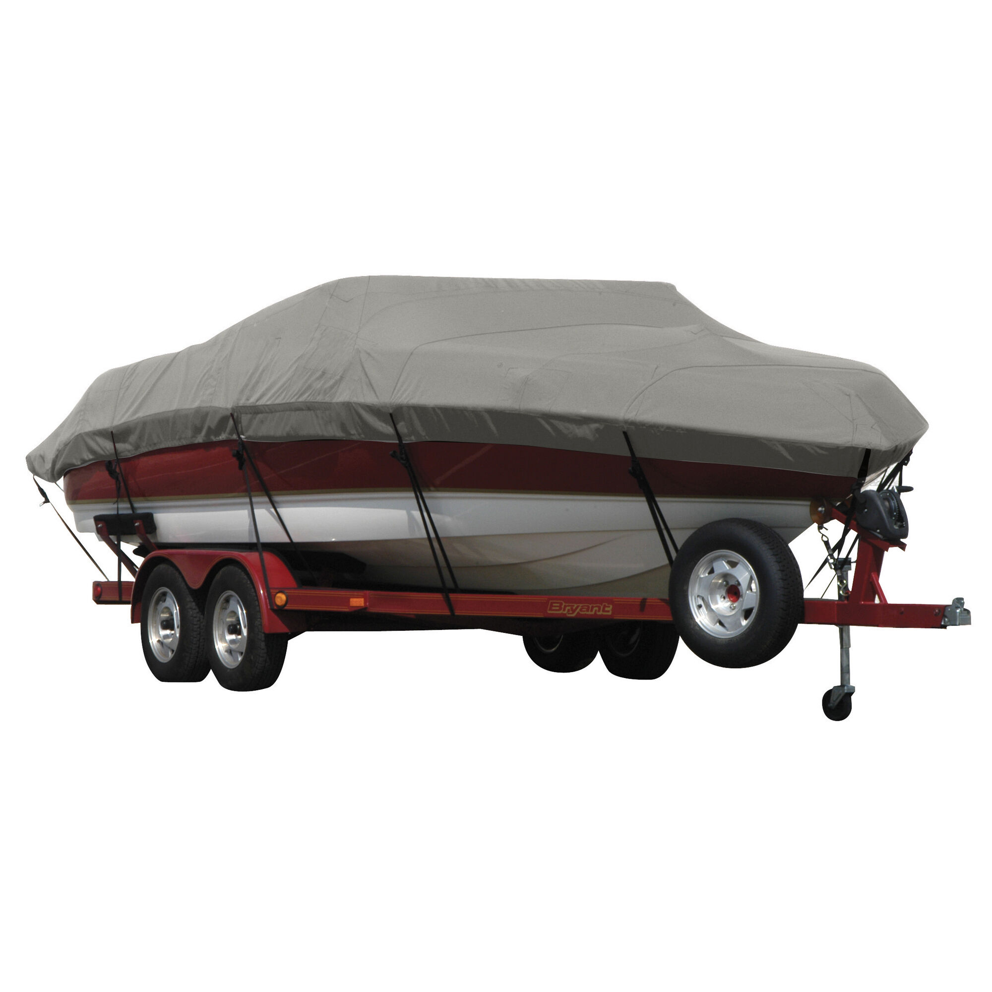 Covermate Exact Fit Sunbrella Boat Cover for Supreme V232 V232 w/ Skylon Tower Does Not Cover PLATFORMm I/O. Charcoal Grey Heather in