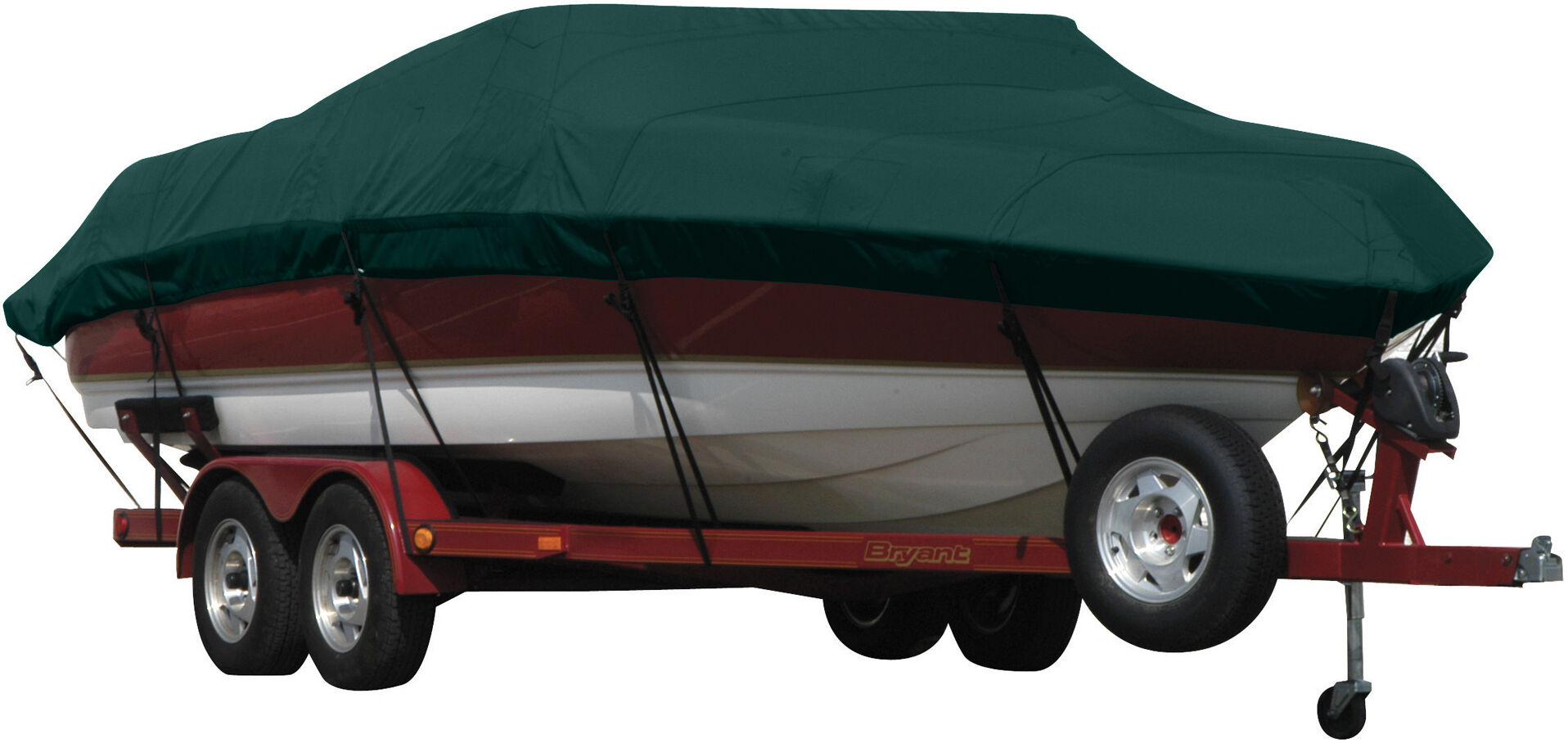 Covermate Exact Fit Sunbrella Boat Cover for Zodiac Pro Open 650 Pro Open 650 w/ Hard Top w/ Strb Console O/B. Forest Green