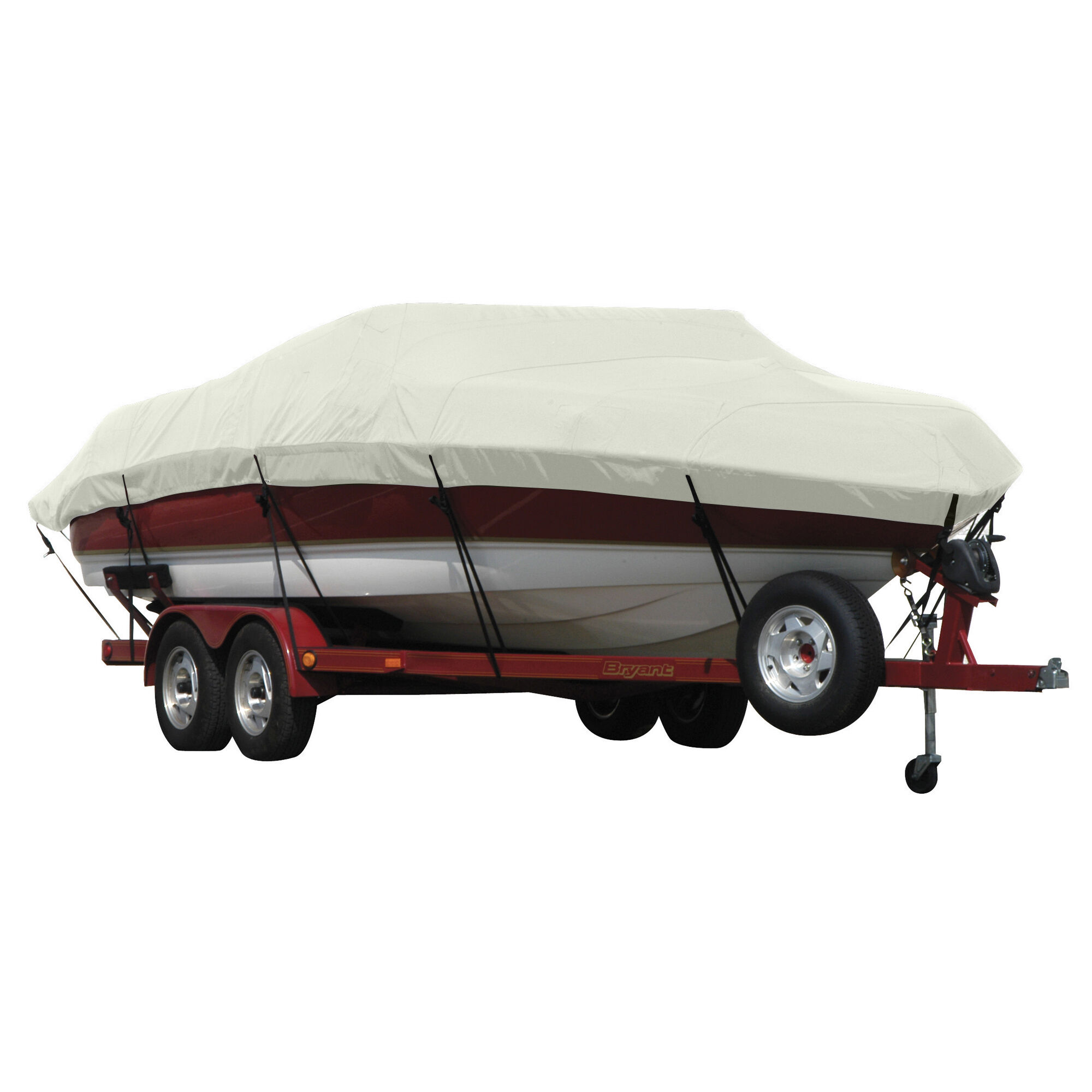 Covermate Exact Fit Sunbrella Boat Cover for Supreme V232 V232 w/ Skylon Tower Does Not Cover PLATFORMm I/O. Silver