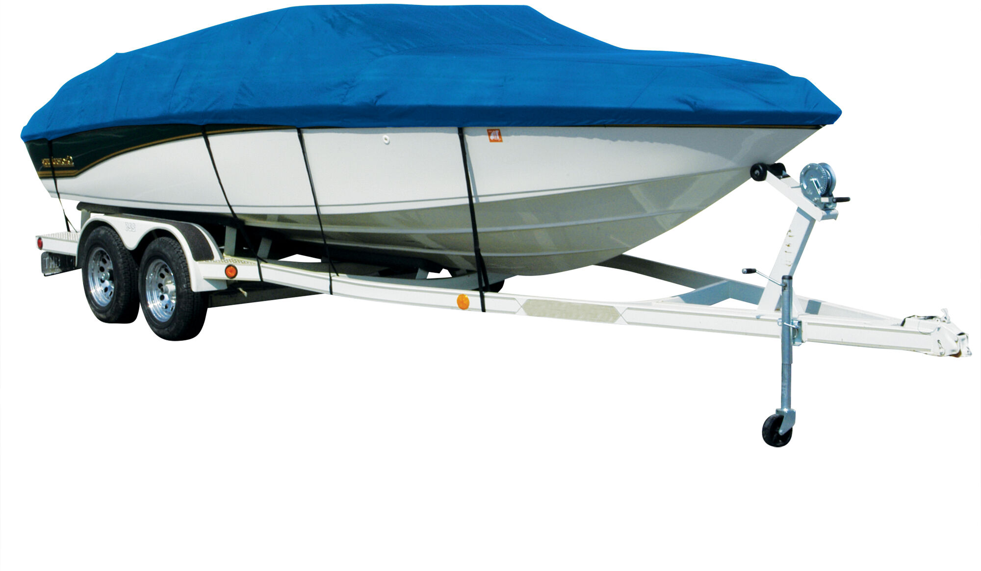 Covermate Exact Fit Sharkskin Boat Cover For Alumacraft Mv 1860 Aw Sc V-Shaped Jon Boat w/ Trolling Motor O/B in Blue