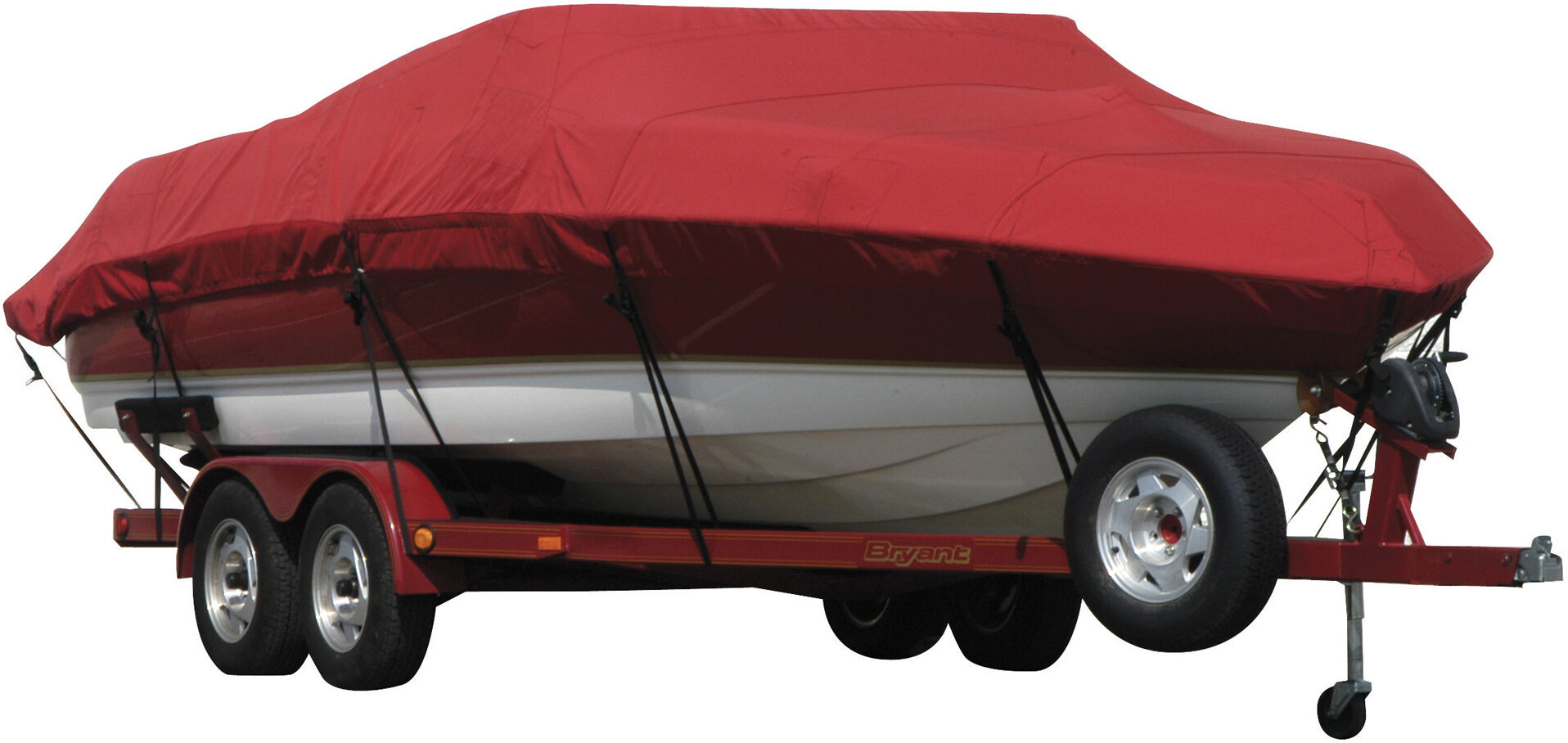 Covermate Exact Fit Sunbrella Boat Cover for Seaswirl Striper 2100 Striper 2100 Hard Top I/O. Red