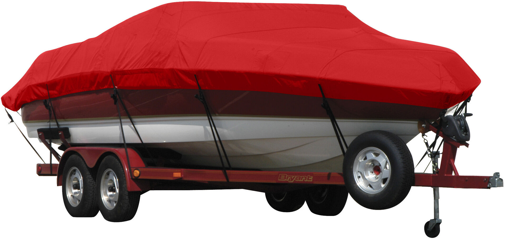 Covermate NITRO 188 SPT PT TROLLING MOTOR O/B Boat Cover in Jockey Red