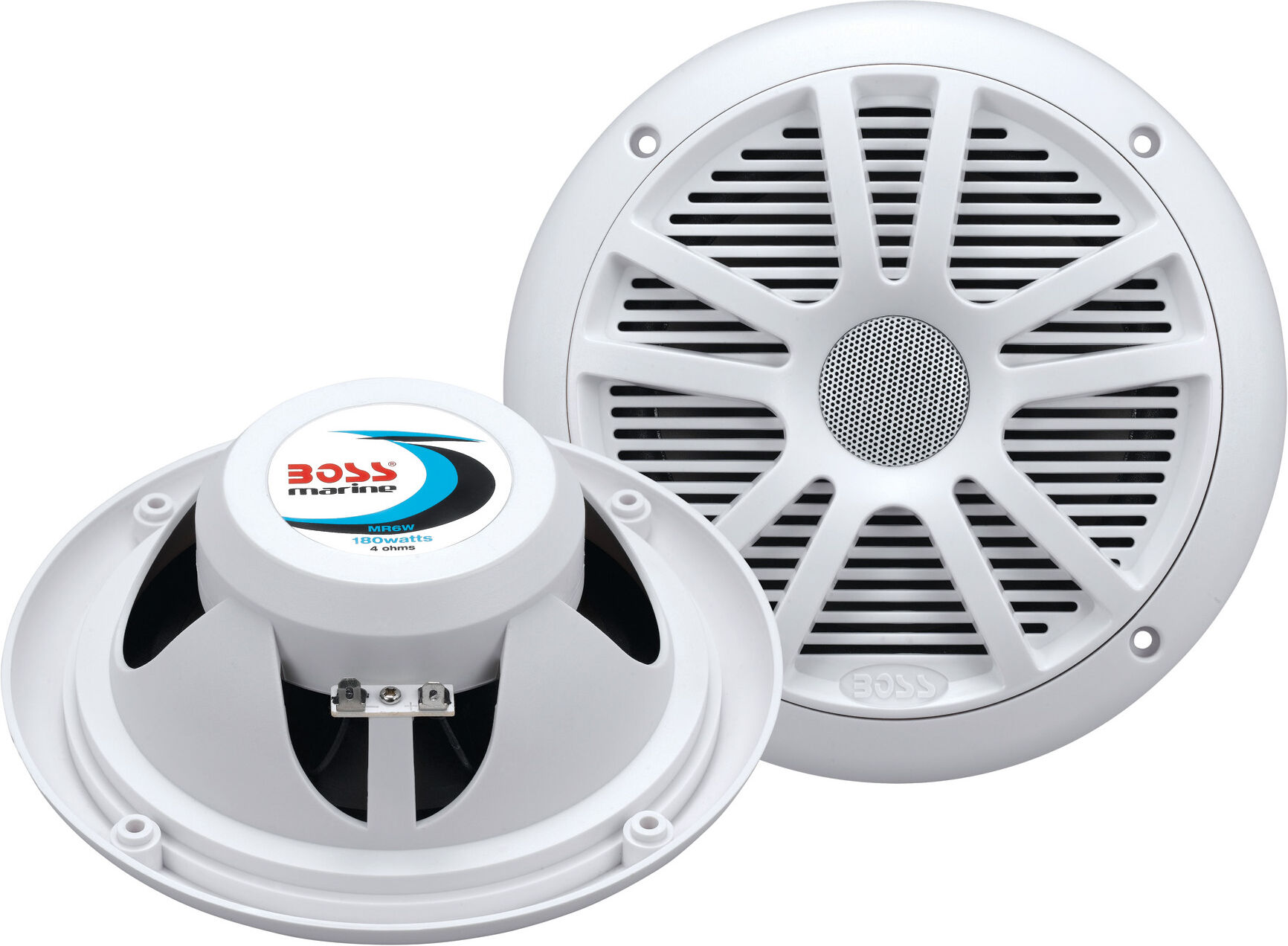 Boss Marine MR6W 6. 5" Dual Cone Speakers, pair