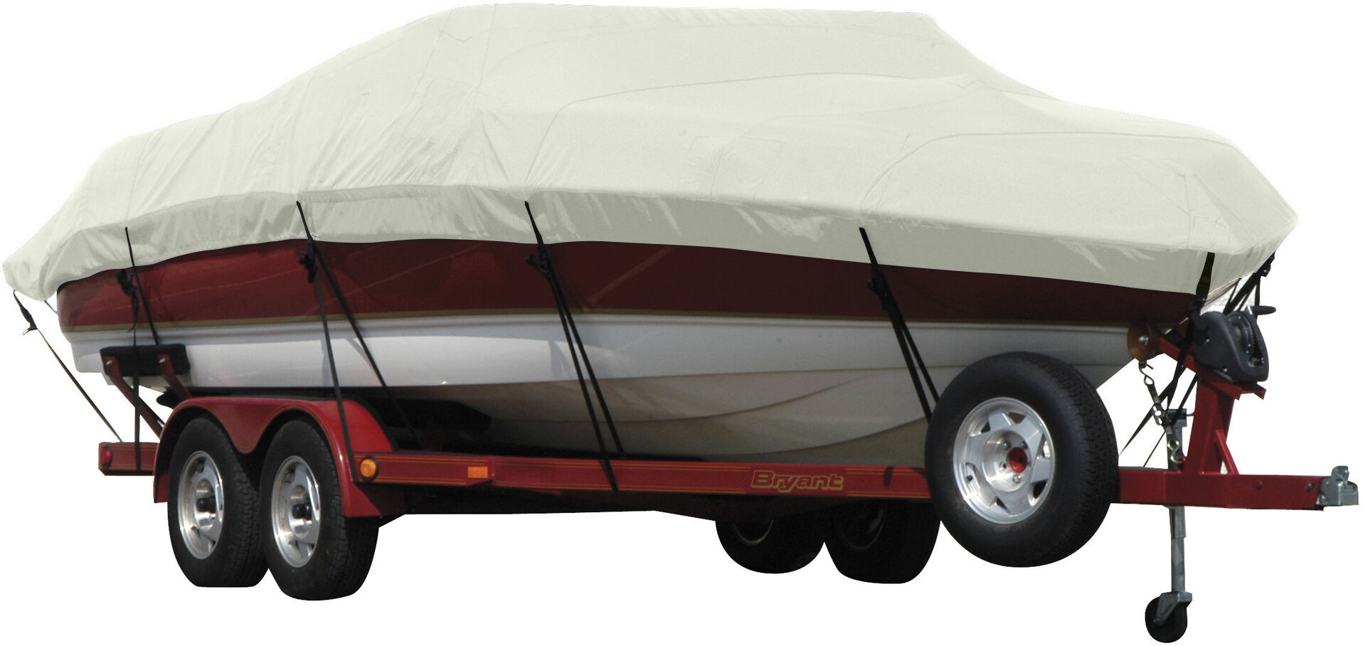 Covermate Exact Fit Sunbrella Boat Cover for Tahoe Q6 Sport Q6 Sport w/ Port Motor Guide Trolling Motor I/O. Silver