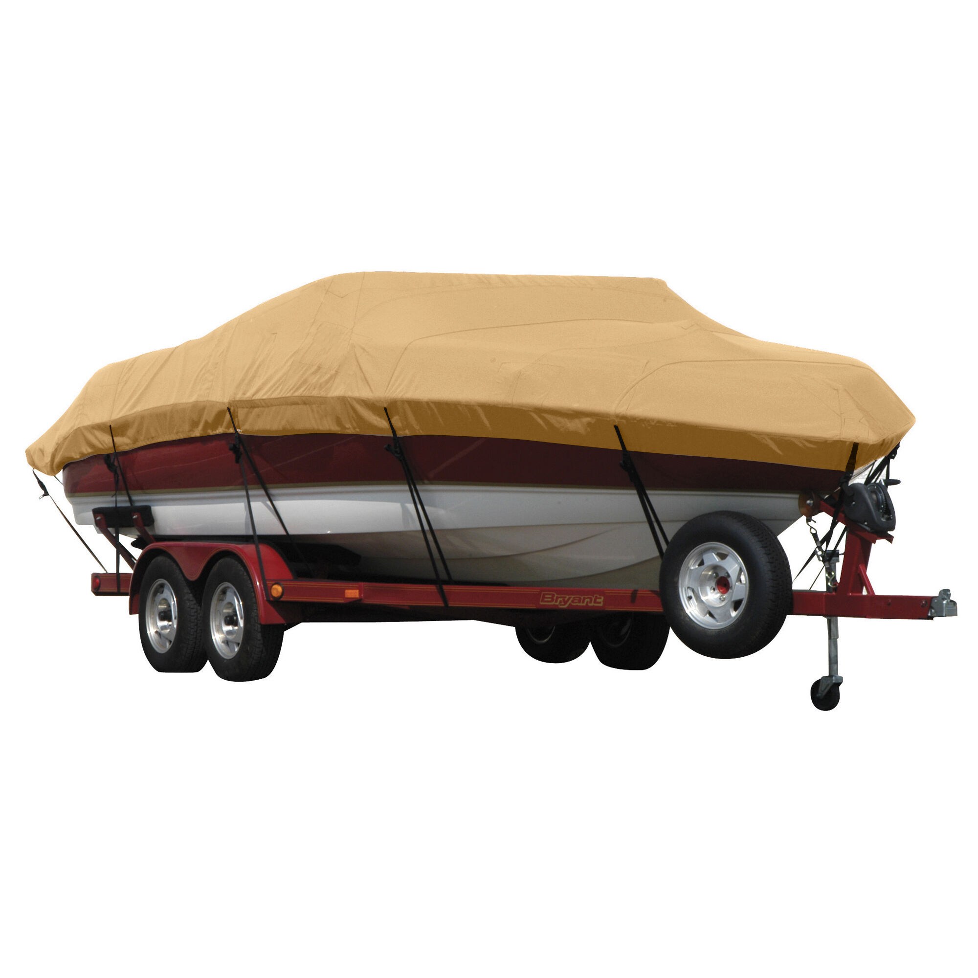 Covermate Exact Fit Sunbrella Boat Cover for Tige 24 Ve 24 Ve w/ Factory Tower Does Not Cover PLATFORMm I/O. Toast