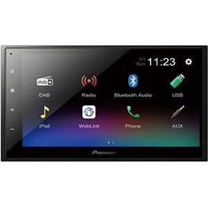 Pioneer DMH-A340DABAN, 2-DIN-Multimedia Player, kurze Einbautiefe, 6,8-Zoll ClearType-Touchscreen, Smartphone-Anbindung, DAB/DAB+ Digitalradio, Bluetooth, 13-Band-Grafikequalizer, inkl. DAB-Antenne