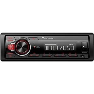 Pioneer MVH-130DAB, 1DIN Autoradio mit RDS und DAB+, USB, AUX-Eingang, geringe Einbautiefe