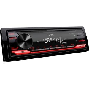 JVC KD-X182DB USB-Autoradio mit DAB+ (USB, AUX-In, 1 x Pre-Out 2,5V, Soundprozessor, 4x50 W, Tastenbeleuchtung rot), Schwarz