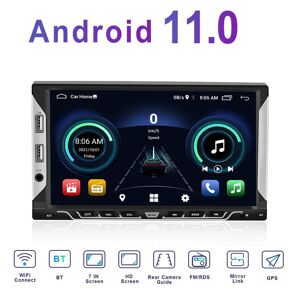 Mdh Universal 2din 7'' Android 11 Autoradio Auto Stereo Radio 2,5 D Bildschirm Auto Mp5 Player Unterstützung Bluetooth Wifi Gps Usb Fm Rds Mirror Link