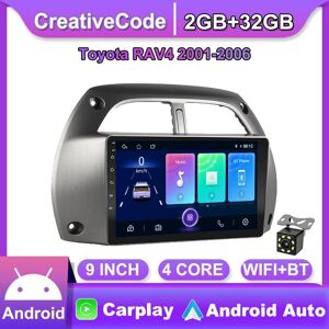 Creativecode Android Auto Radio Carplay Für Toyota Rav4 2001-2006 Auto Multimedia Video Player Gps Navigation Wifi 2 + 32gb