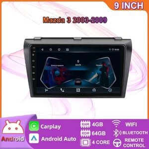 Baodandp Android Autoradio Carplay Für Mazda 3 2003-2009 Multimedia Video Player Gps Navigation Wifi 4 + 64gb