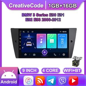 Creativecode 9 Zoll Android Autoradio Für Bmw 3 Serie E90 E91 E92 E93 2006-2012 Auto Multimedia Video Player Auto Stereo Radio Gps Navigation Wifi 1 + 16 Gb