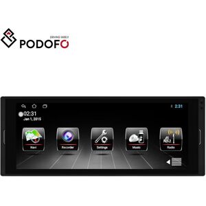 Podofo 1 Din Universal Autoradio 6,9″ Auto Android Player Unterstützung Wifi Gps Rückspiegel Link Lenkradsteuerung Bt Fm Mit 4ir Rückkamera