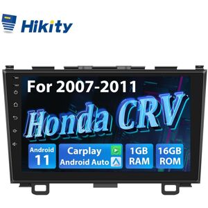 Hikity 1 + 16g Android 11 9 Zoll 2 Din Autoradio Autoradio Für Honda Crv 2007-2011 Carplay Android Auto Gps Wifi Bluetooth Fm Spiegel Link Rückansicht