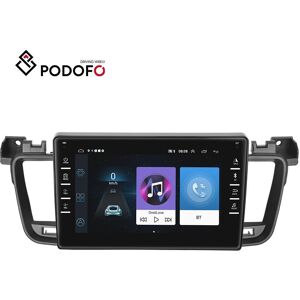 Podofo Android 9.1 Doppel-Din 8-Zoll-Autoradio Für Peugeot 508 2011–2018, Touchscreen-Autoradio, Wifi, Gps, Bluetooth, Fm-Empfänger, Auto-Video, Mp5-Player