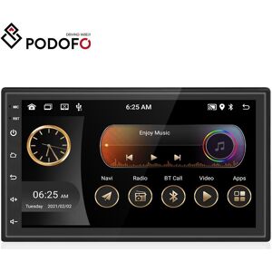 Podofo Doppel-Din 7-Zoll-Gps-Autoradio Für Vw Nissan Hyundai Kia Toyota Touchscreen-Auto-Mp5-Player Mit Bluetooth Wifi Gps Fm-Radioempfänger