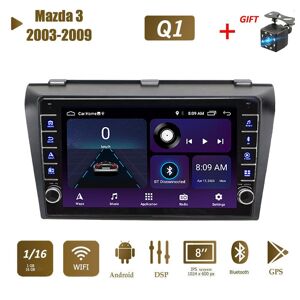 Icreative Für Mazda 3 2003-2009 Mit Knopf Knopf Android Auto Radio Multimedia Player Navigation Stereo Gps 2 Din 1 + 16gb