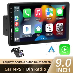 Sagetechnology Autoradio 1 Din Carplay Android Auto Multimedia Player 9 Zoll Touchscreen Fm Aux Eingang Bluetooth Mirrorlink Universal