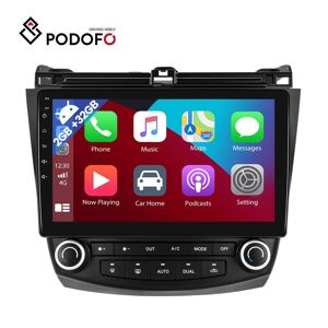 Podofo 2+32g Android 11 2 Din 10,1 Zoll Autoradio Autoradio Für Honda Accord 2003-2007 Mit Carplay Android Auto Gps Wifi Hifi Bluetooth Fm