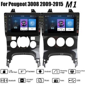 Yousui Auto Parts 8 Zoll Für Peugeot 3008 2009-2015 Mit Knopf Knopf Android Auto Radio Multimedia Player Navigation Stereo Gps 2 Din 1 + 32gb