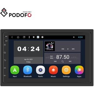 Podofo Android 11 2din 7'' Autoradio Universal Autoradio Für Vw Nissan Hyundai Kia Toyota Gps Navigation Bluetooth Wifi Usb Fm Mirrorlink Rückansicht